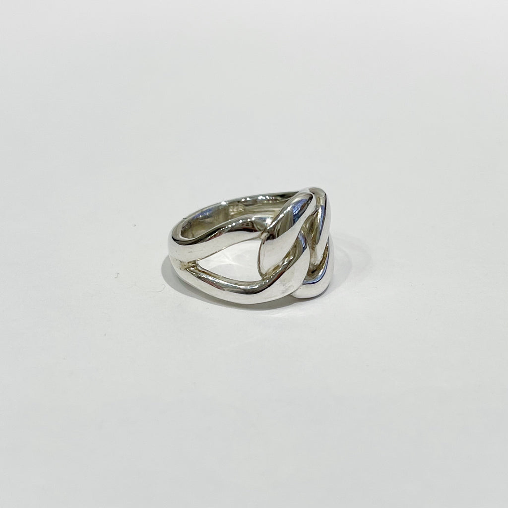 Sterling Silver Interlocking Chain Ring