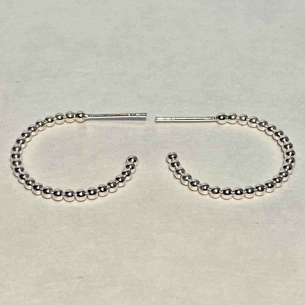 Sterling Silver 2 x 14mm, 2 x 18mm, 2 x 20mm, and 2 x 30mm bead post hoops