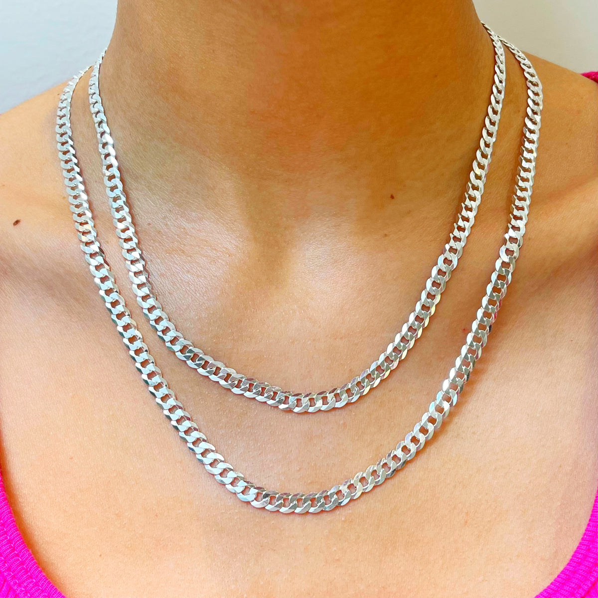 The Love Silver Collection Mens Sterling Silver 20-Inch 3oz Curb Chain  Necklace | very.co.uk