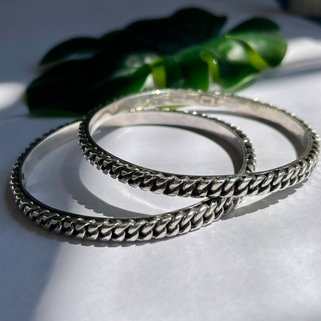 Sterling Silver Chain Bangle