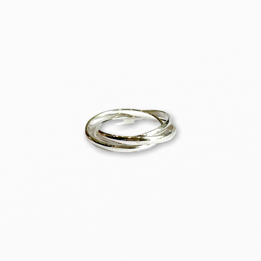 Sterling Silver 3 Band Rolling Ring
