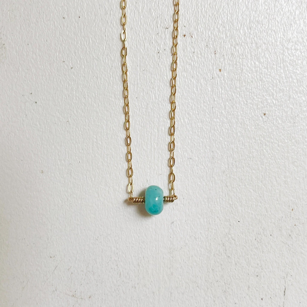 Gold Filled Amazonite Bead Necklace